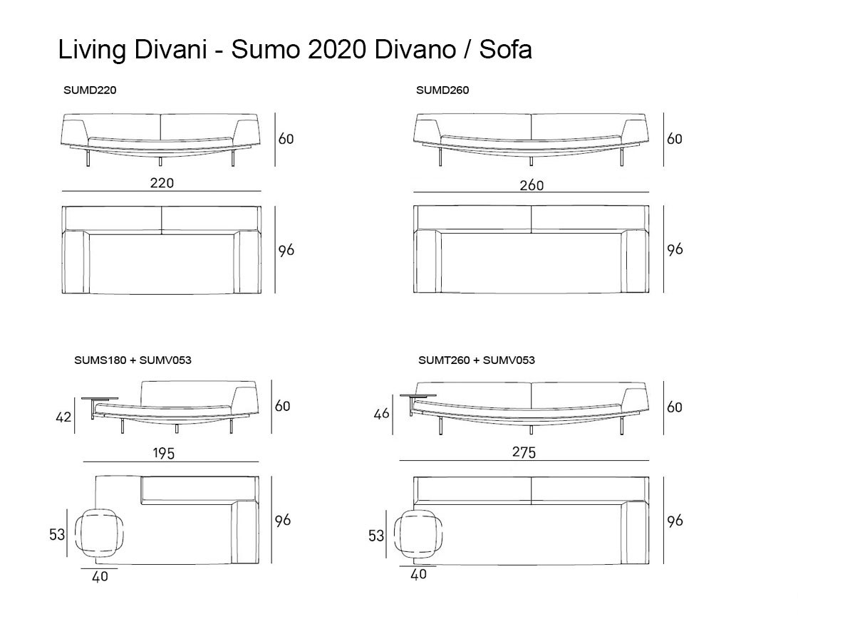 Living Divani Sumo 2020 Sofa Collection