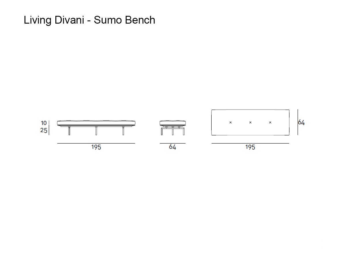 Living Divani Sumo Bed Bench