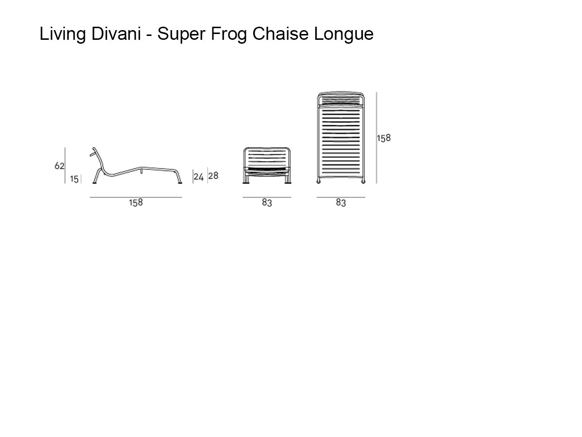 Living Divani Super Frog Chaise Longue