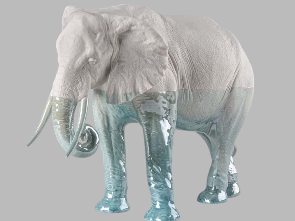 Lladró Elephant Underwater Sculpture