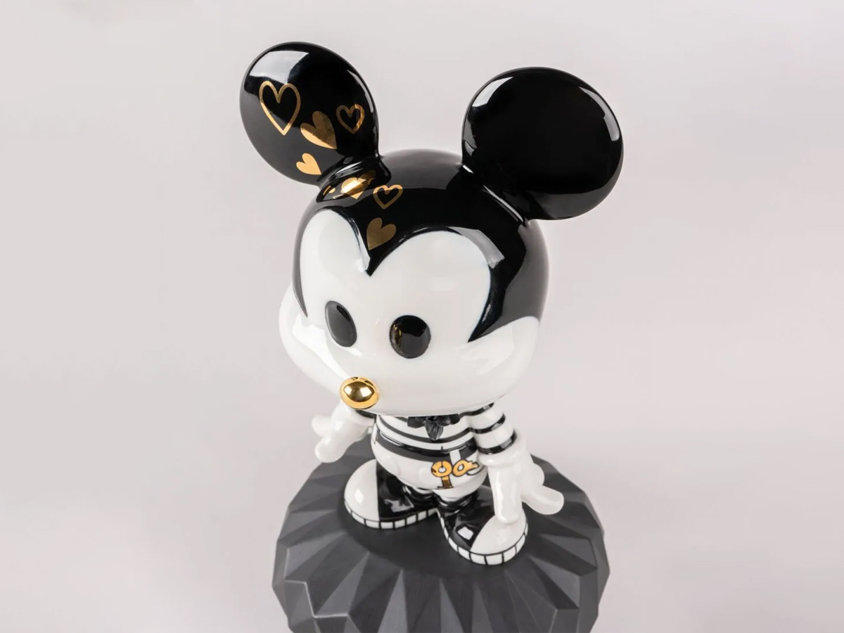 Lladró Mickey Mouse Black And White Sculpture