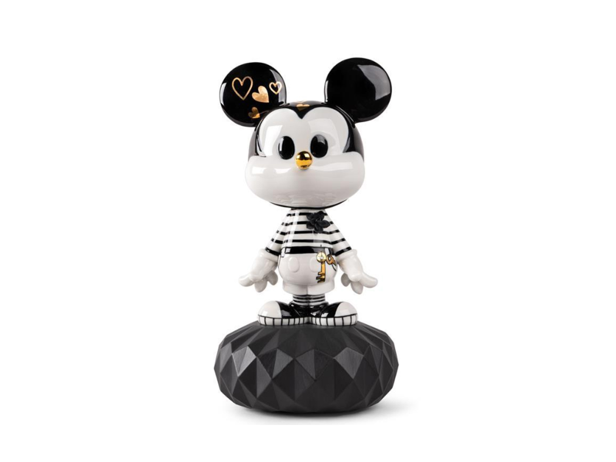 Lladró Mickey Mouse Black And White Sculpture