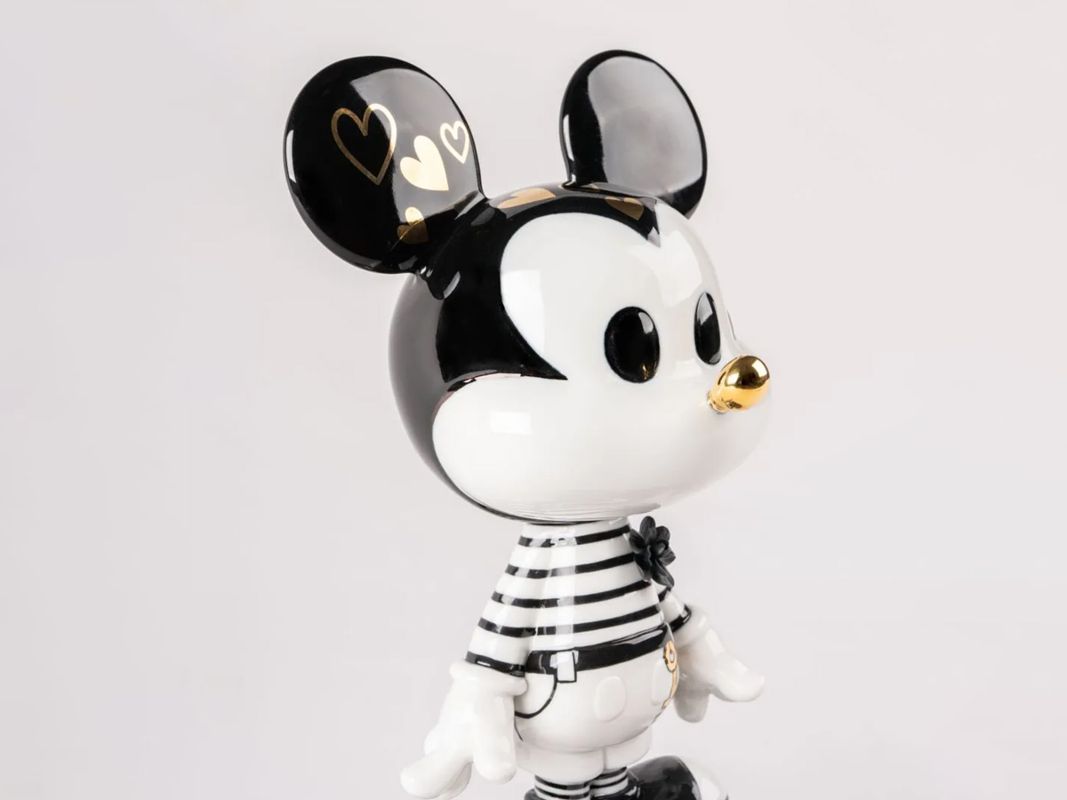 Lladró Mickey Mouse Black And White Sculpture