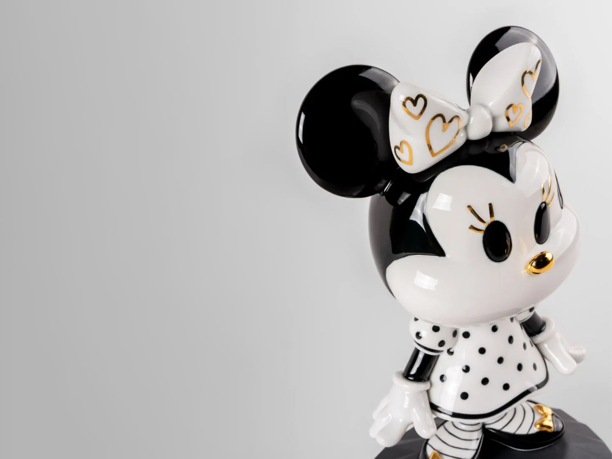 Lladró Minnie Black And White Sculpture