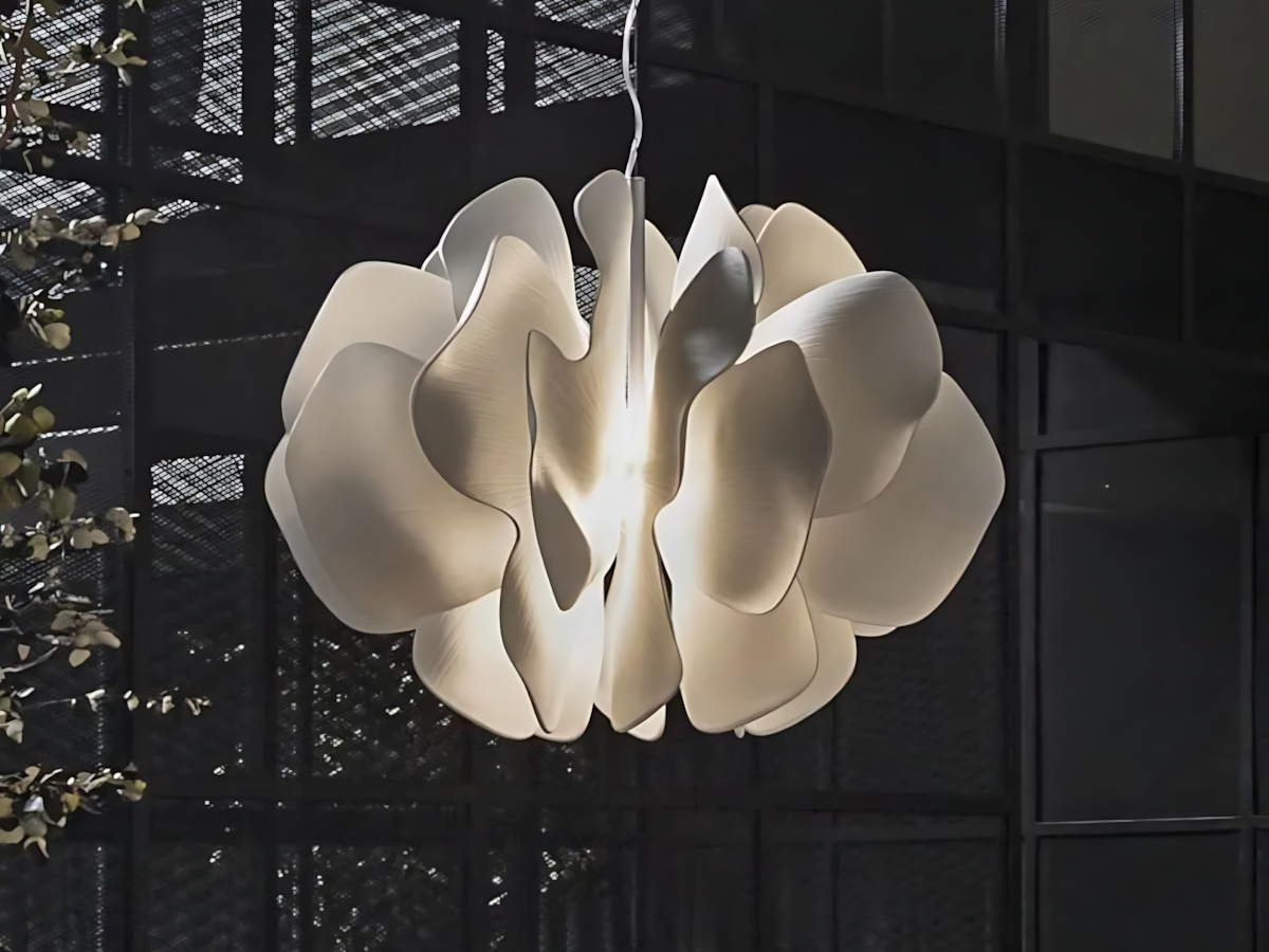 Lladró Nightbloom Suspension Lamp White