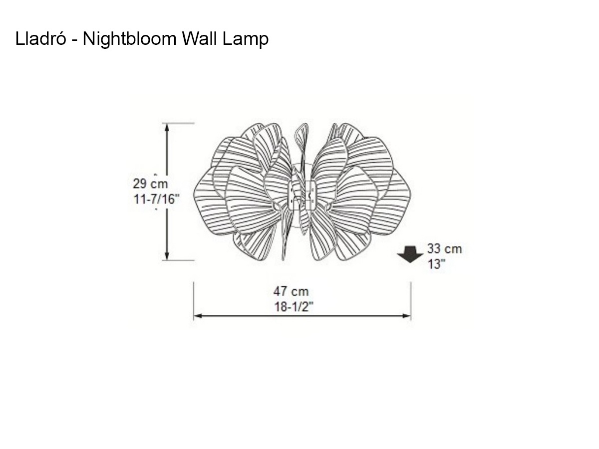 Lladró Nightbloom Wall Lamp