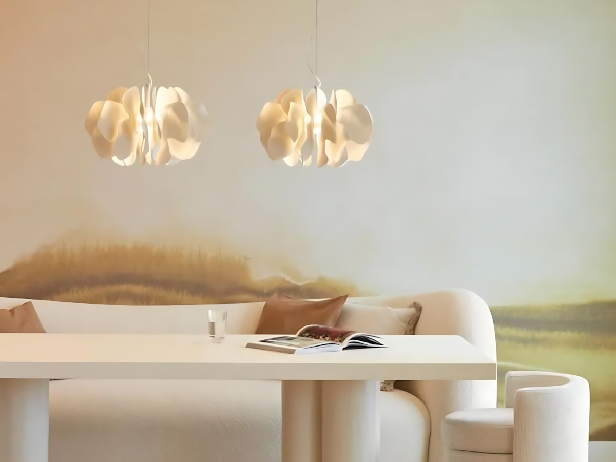 Lladró Nightbloom Suspension Lamp White
