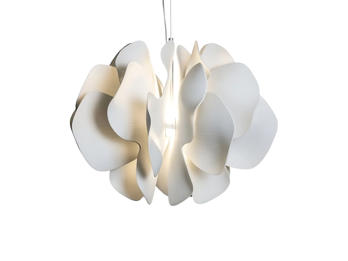 Lladró Nightbloom Suspension Lamp White