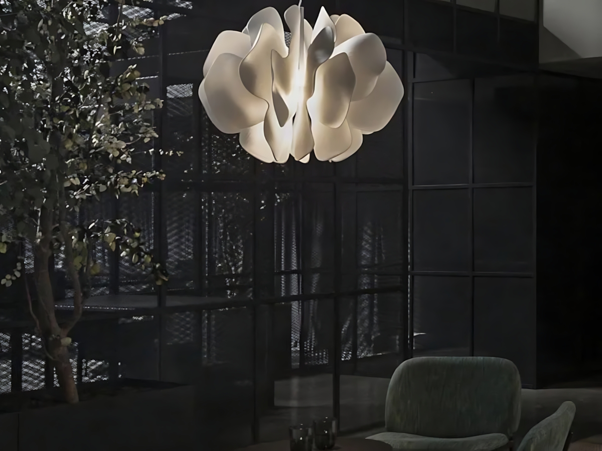 Lladró Nightbloom Suspension Lamp White