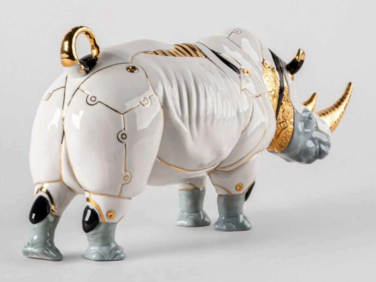 Lladró Cyborg Rhino Sculpture