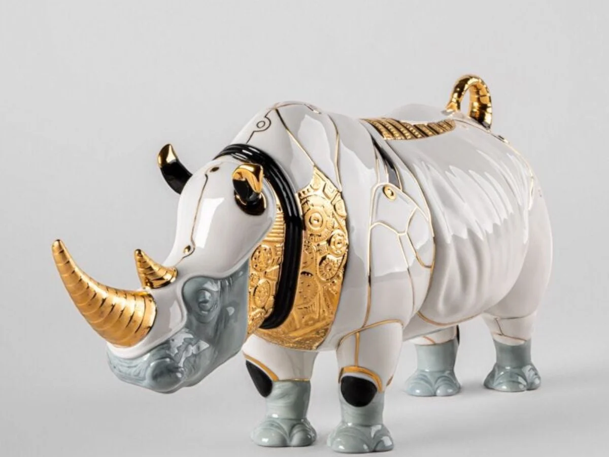 Lladró Cyborg Rhino Sculpture