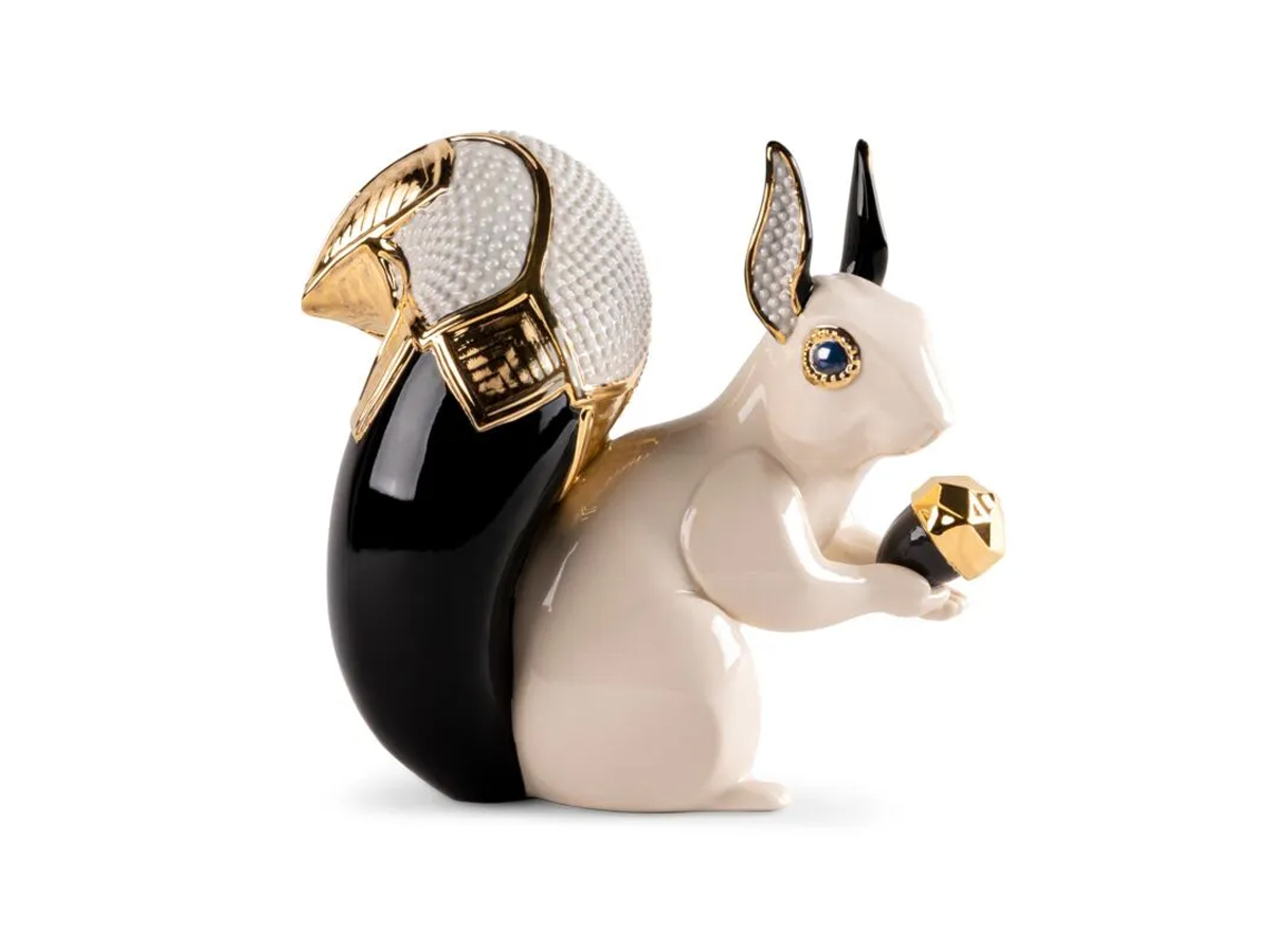 Lladró Squirrel Jewel Sculpture