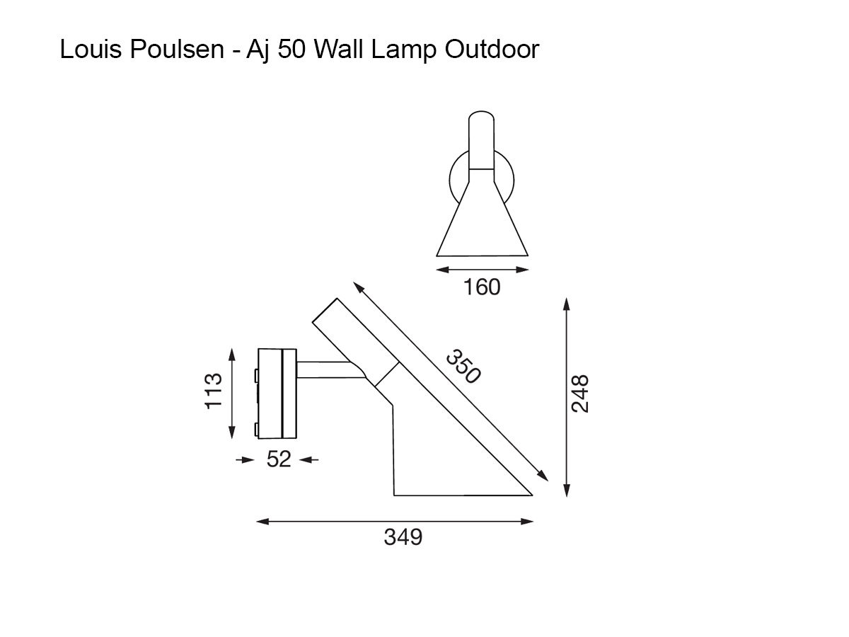 Louis Poulsen Aj 50 Wall Lamp Outdoor