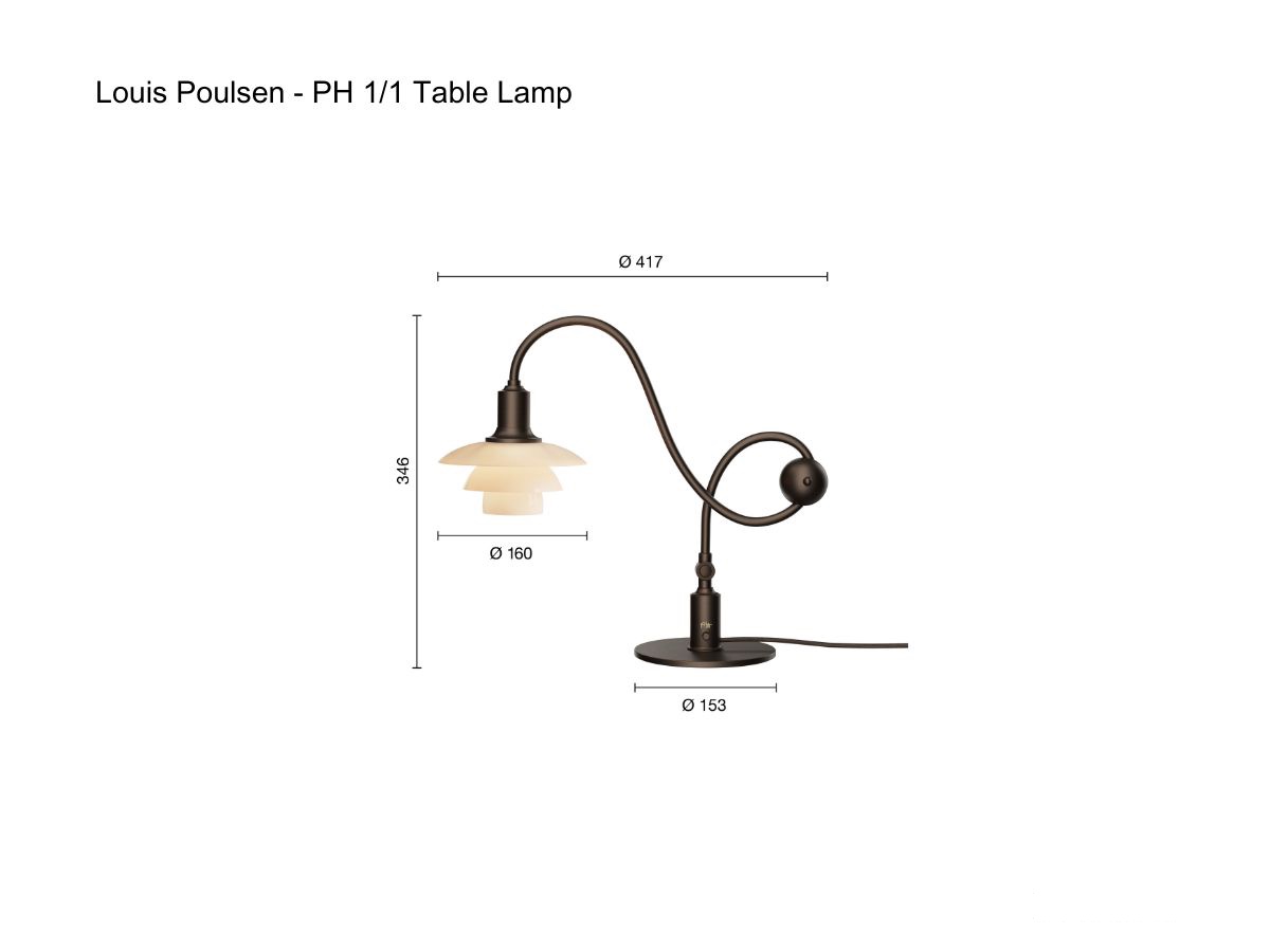 Louis Poulsen Ph 11 Piano Table Lamp
