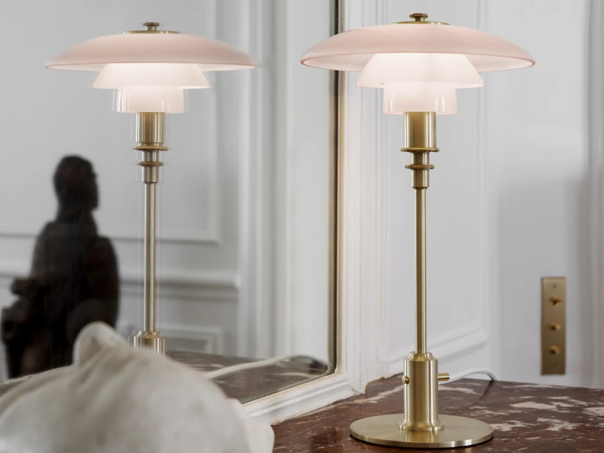 Louis Poulsen Ph 21 Table Lamp Pale Rose Brass