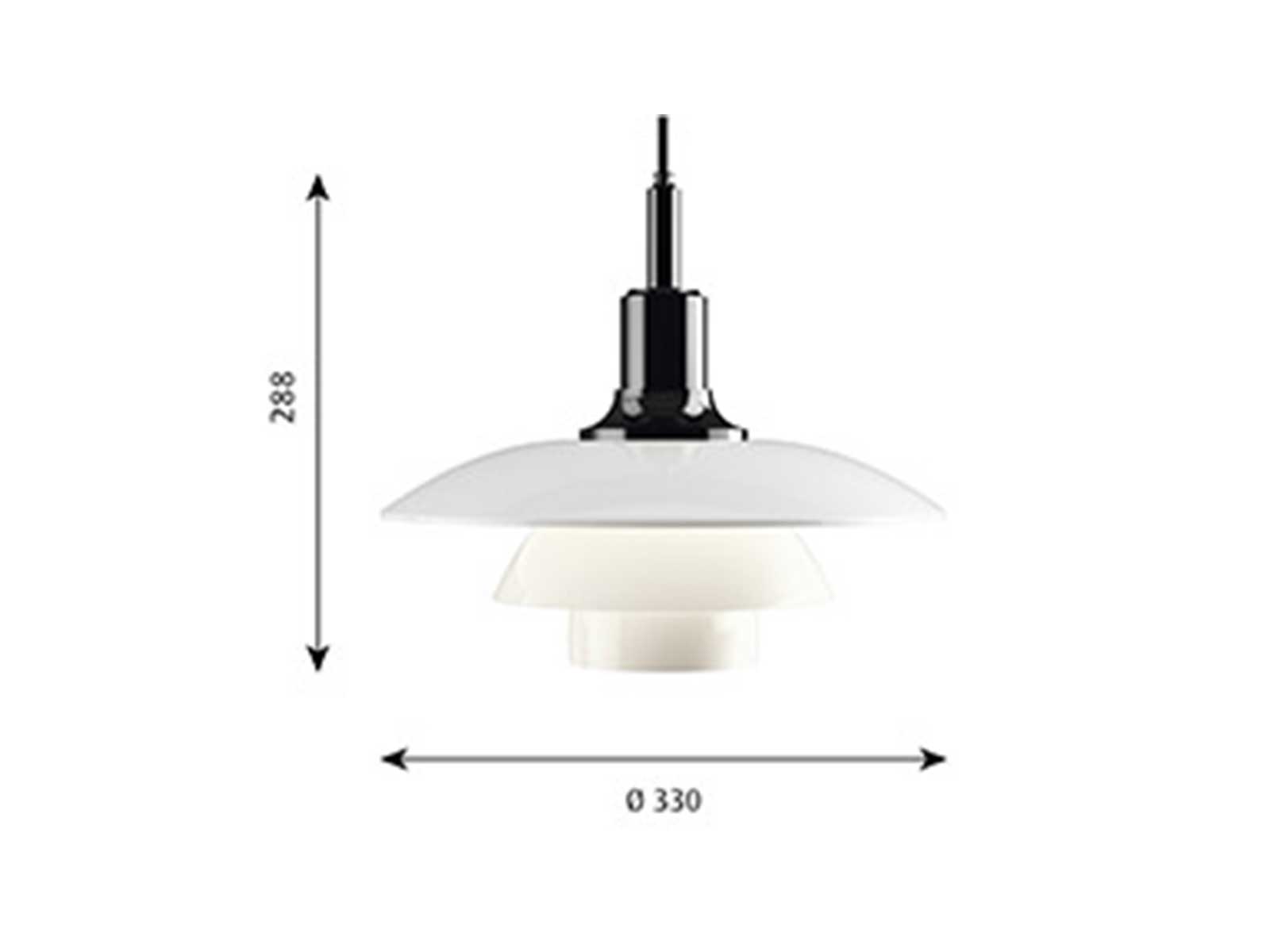 Louis Poulsen Ph 3 1 2 3 Suspension Lamp