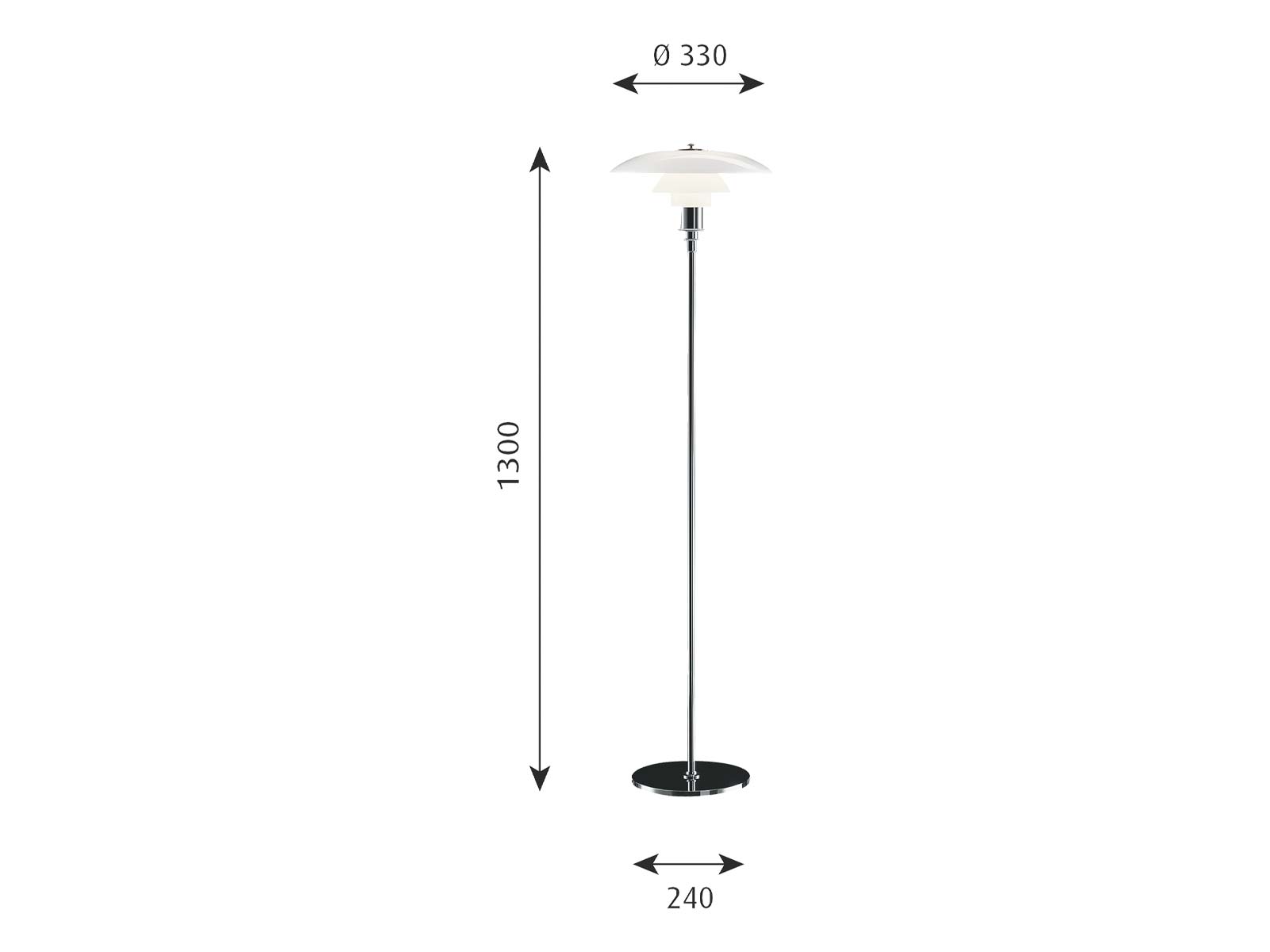 Louis Poulsen Ph 3 1 2 Ph 2 1 2 Floor Lamp