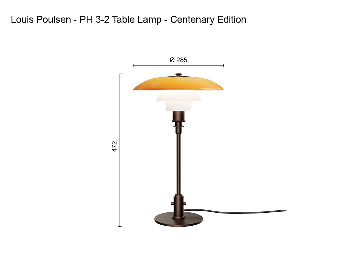 Louis Poulsen Ph 3 2 Table Lamp Edition Del Centenario