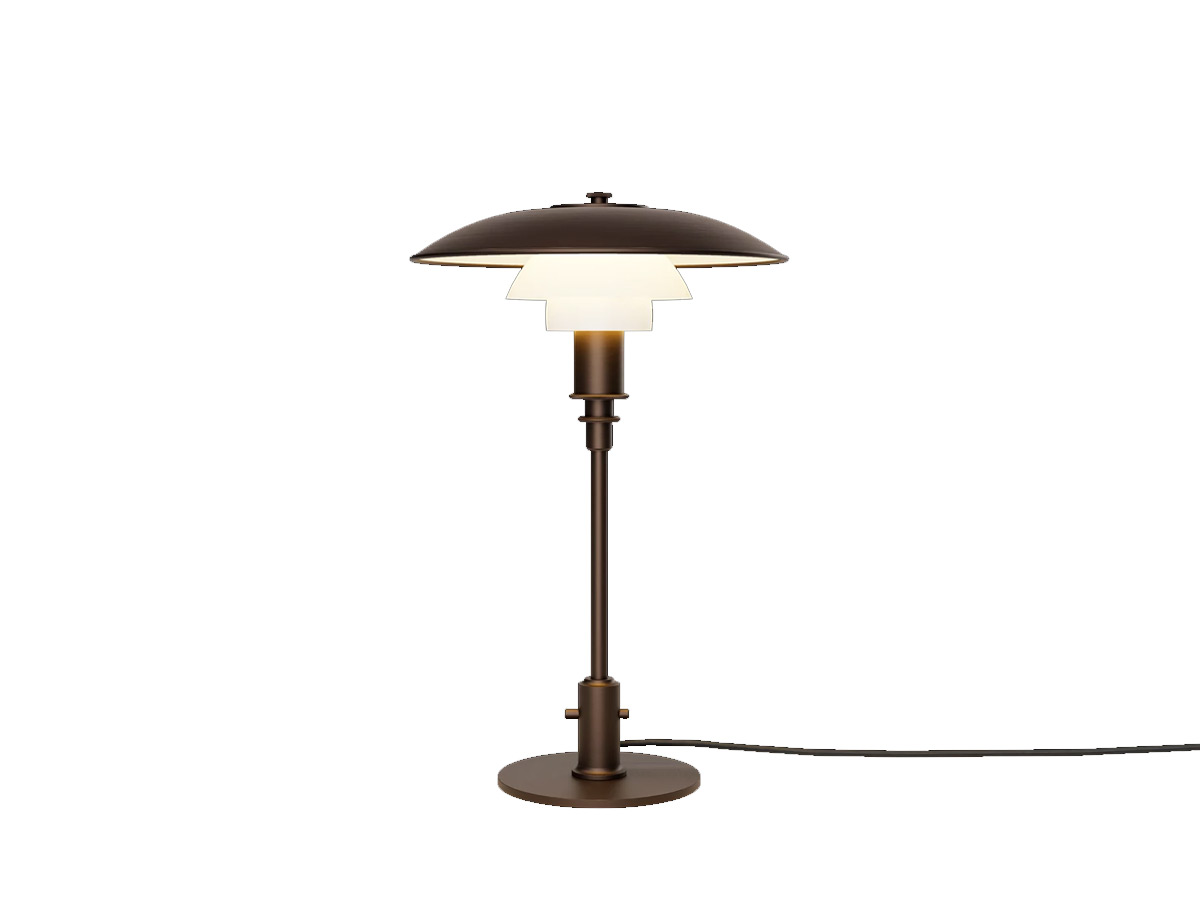 Louis Poulsen Ph 32 Aged Brass Opal Table Lamp