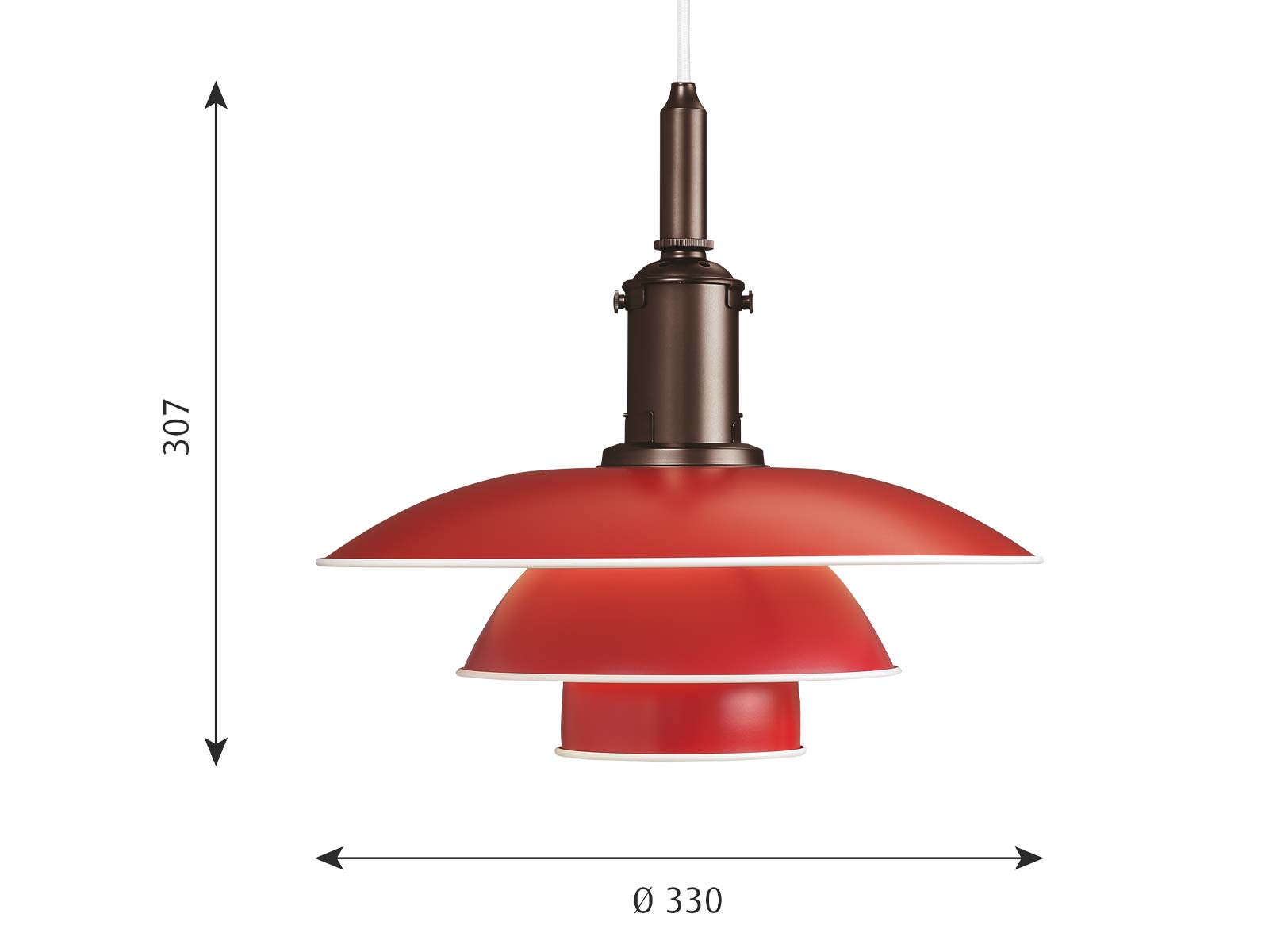 Louis Poulsen Ph 3 3 Suspension Lamp Colored Version