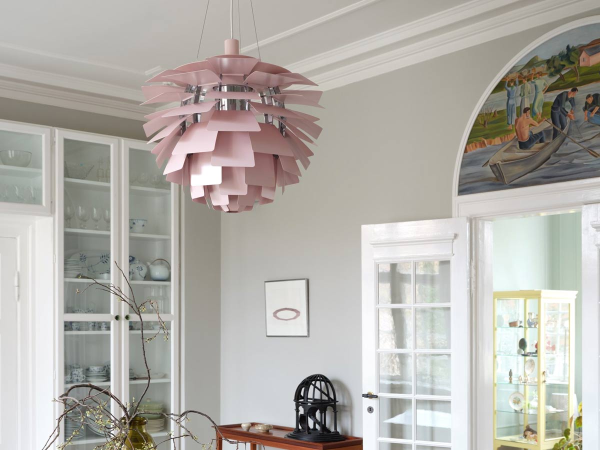 Louis Poulsen Ph Artichoke Pale Rose Suspension Lamp