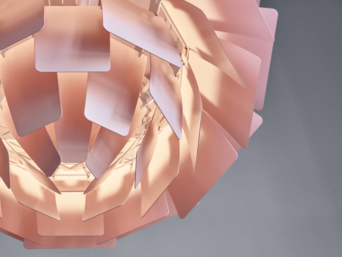 Louis Poulsen Ph Artichoke Pale Rose Suspension Lamp