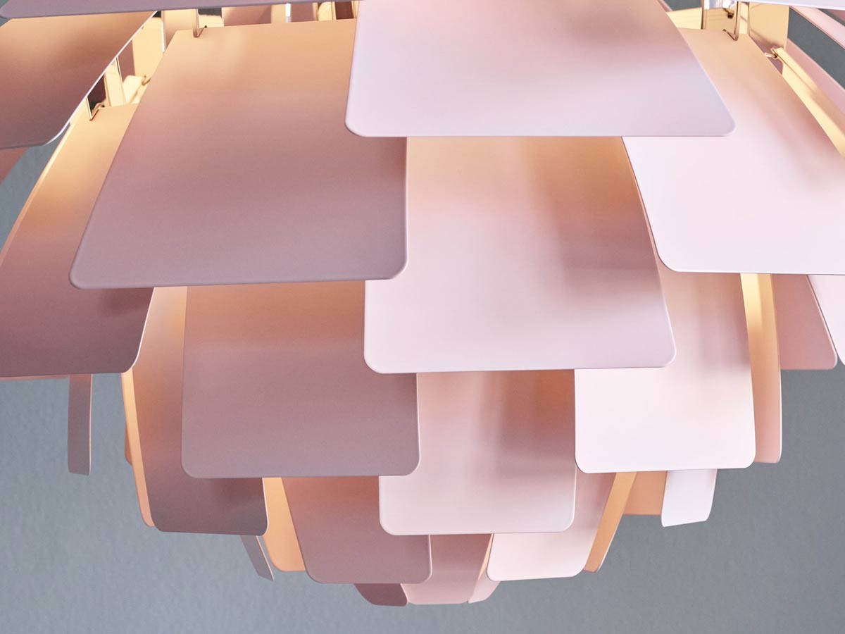 Louis Poulsen Ph Artichoke Pale Rose Suspension Lamp