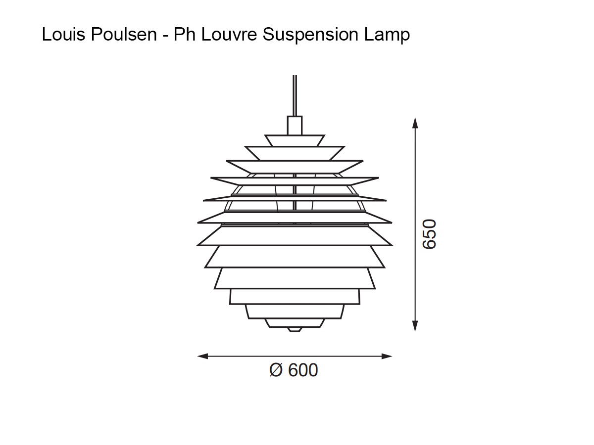 Louis Poulsen Ph Louvre Suspension Lamp