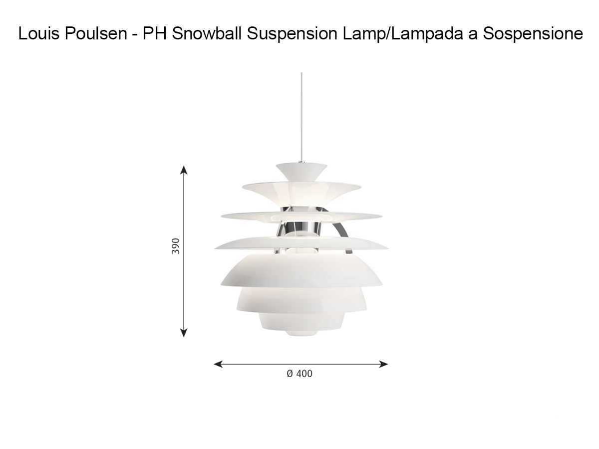 Louis Poulsen Ph Snowball Suspension Lamp