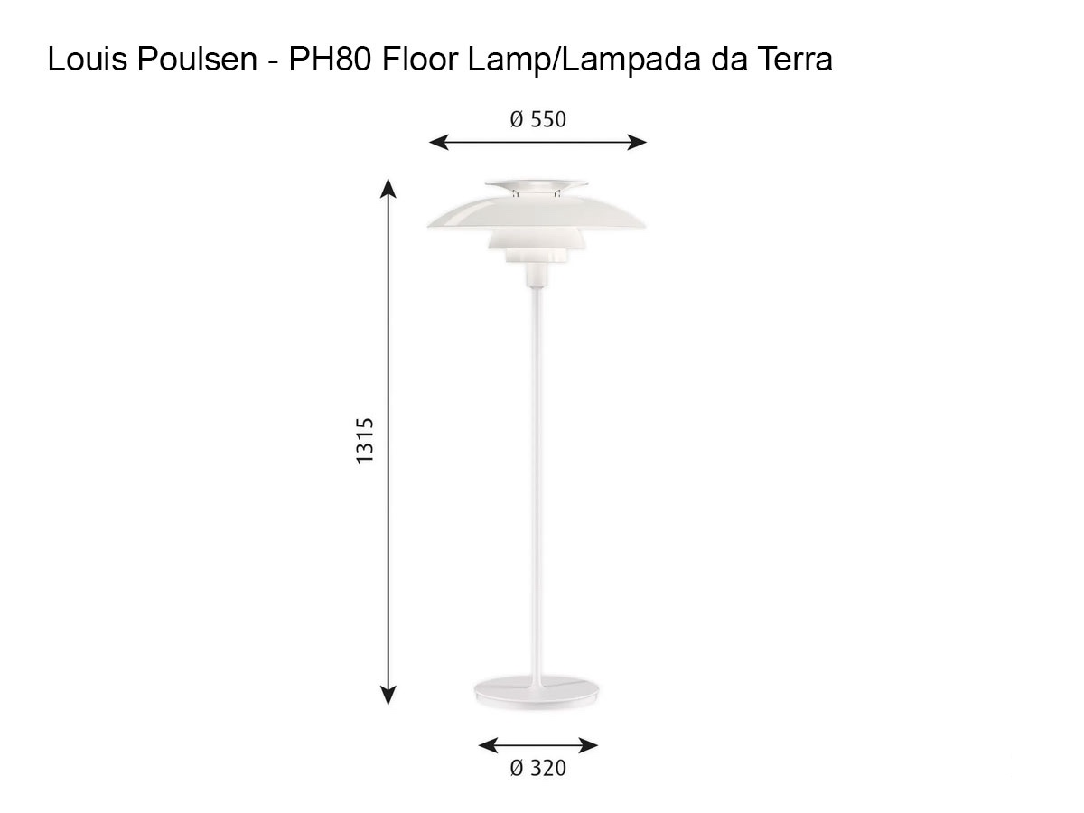 Louis Poulsen Ph80 Floor Lamp Floor Lamp White Us 120v
