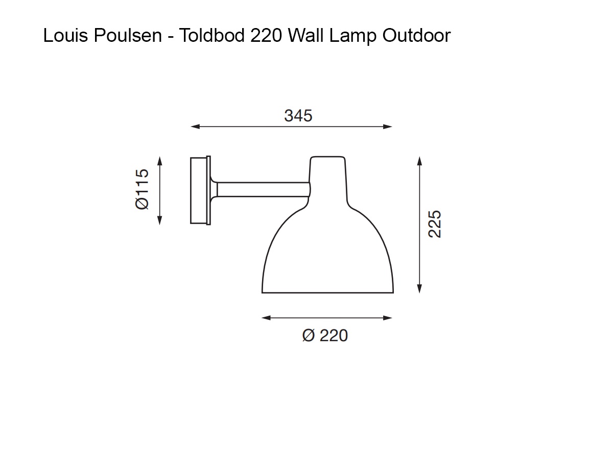 Louis Poulsen Toldbod 220 Wall Lamp Outdoor