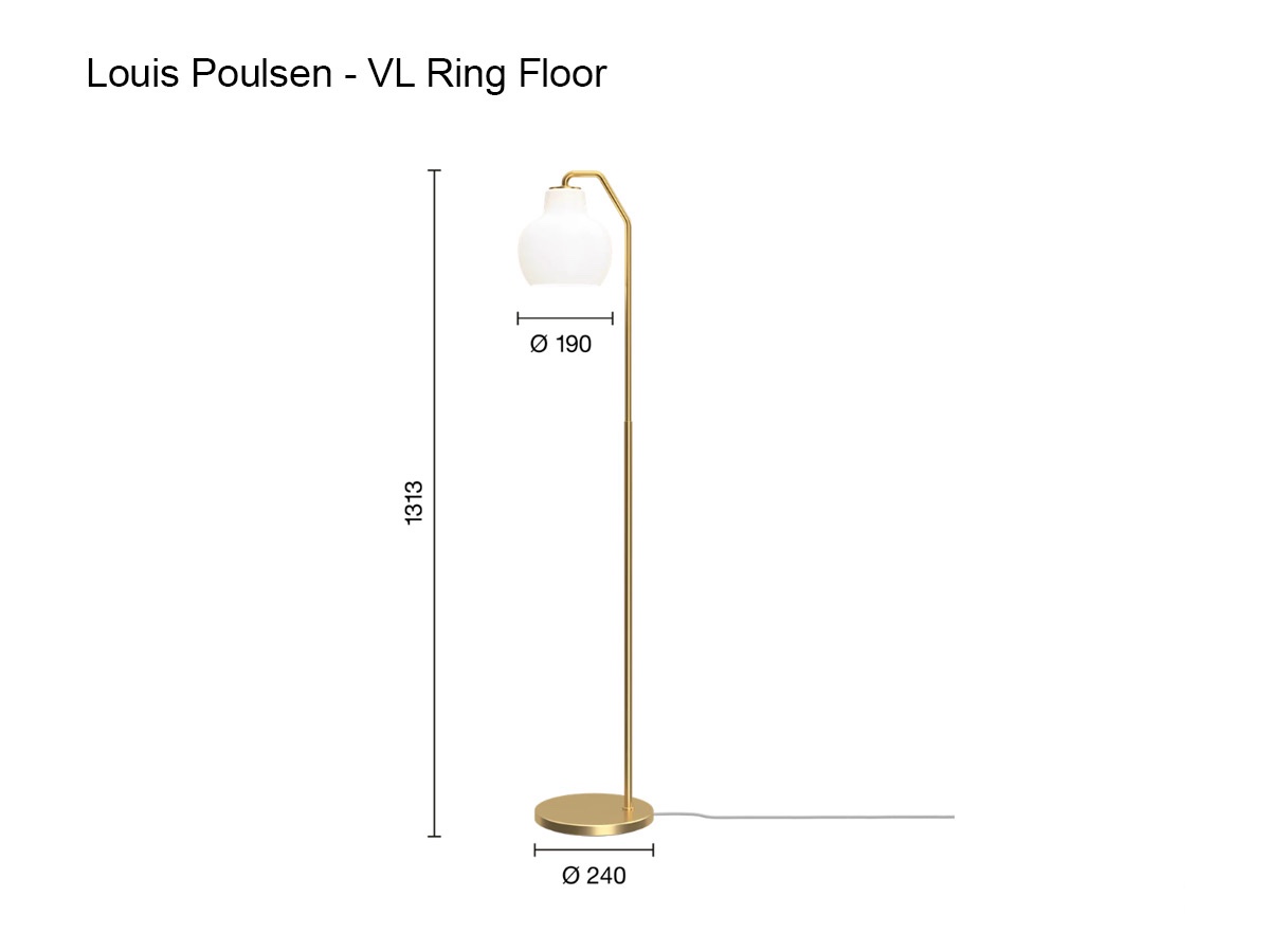 Louis Poulsen Vl Ring Crown Floor Lamp