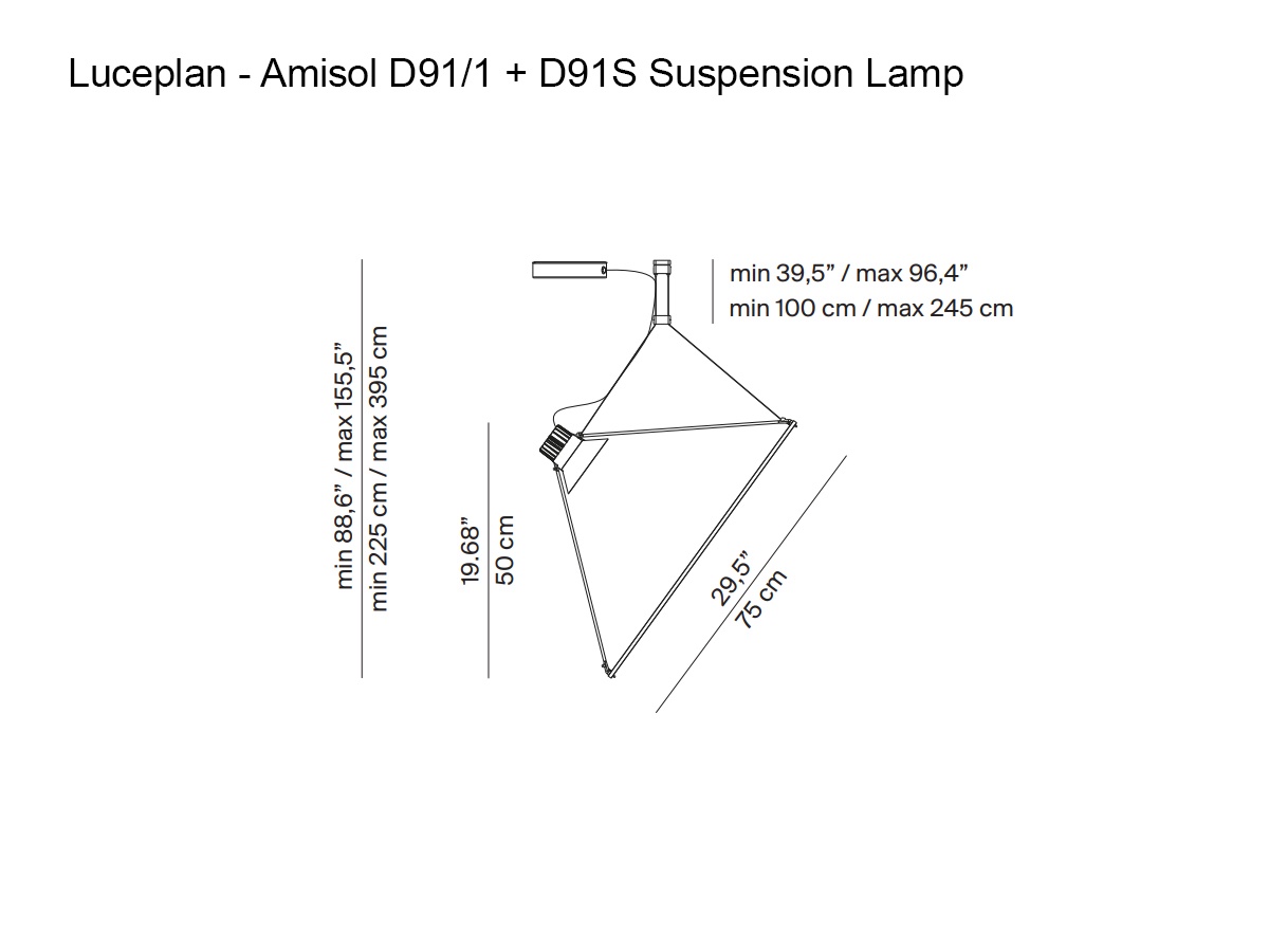 Luceplan Amisol D91 1 D91s Suspension Lamp