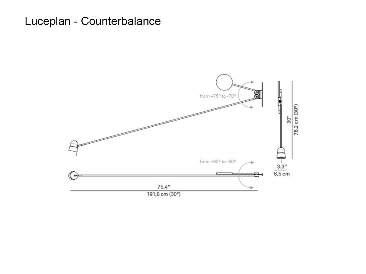 Luceplan Counterbalance Wall Lamp