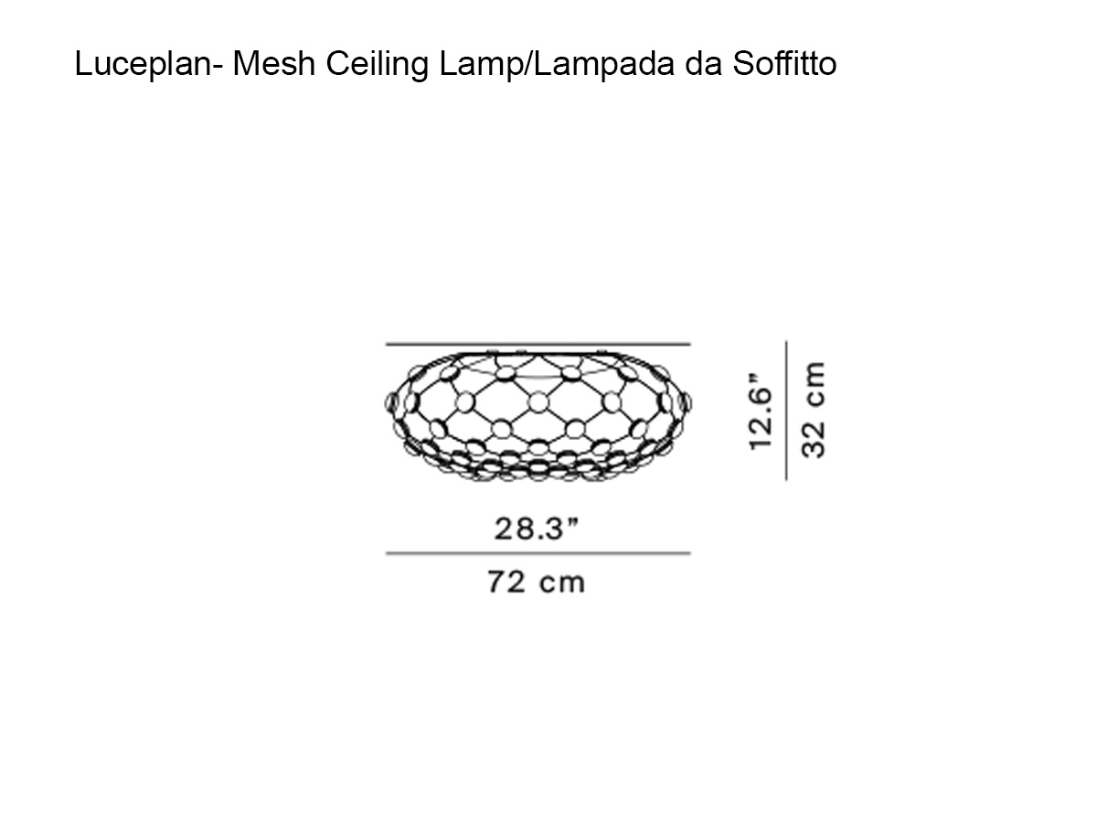 Luceplan D86pln Mesh Ceiling Lamp