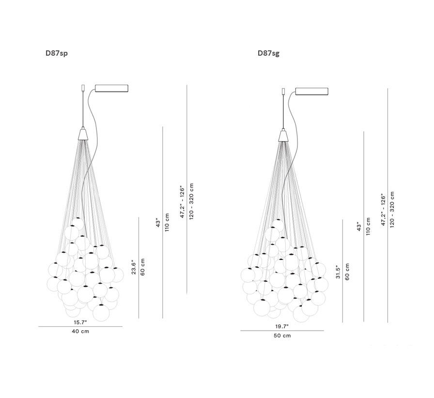 Luceplan D87 Stochastic Suspension Lamp