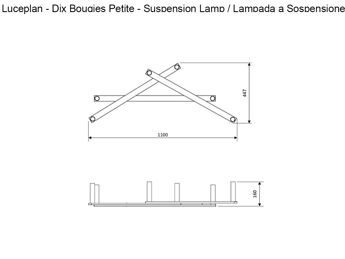 Luceplan Dix Bougies Suspension Lamp Petit