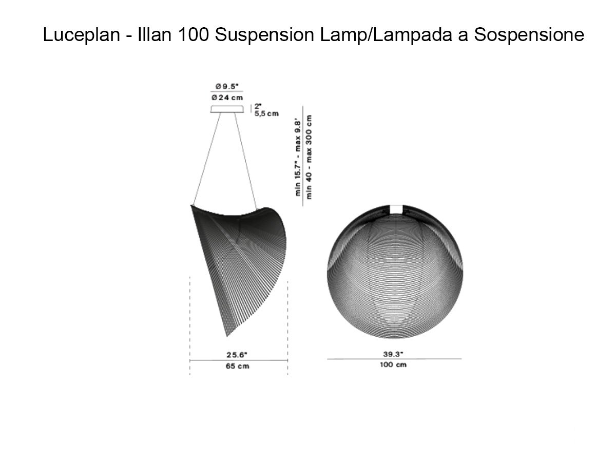 Luceplan Illan 100 Suspension Lamp