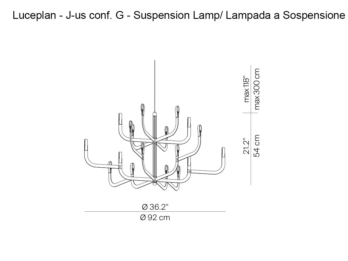 Luceplan J Us Configuration G Suspension Lamp