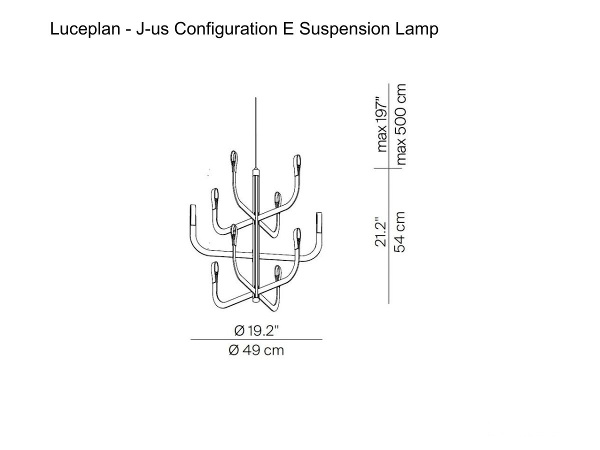 Luceplan J Us Configuration E Suspension Lamp