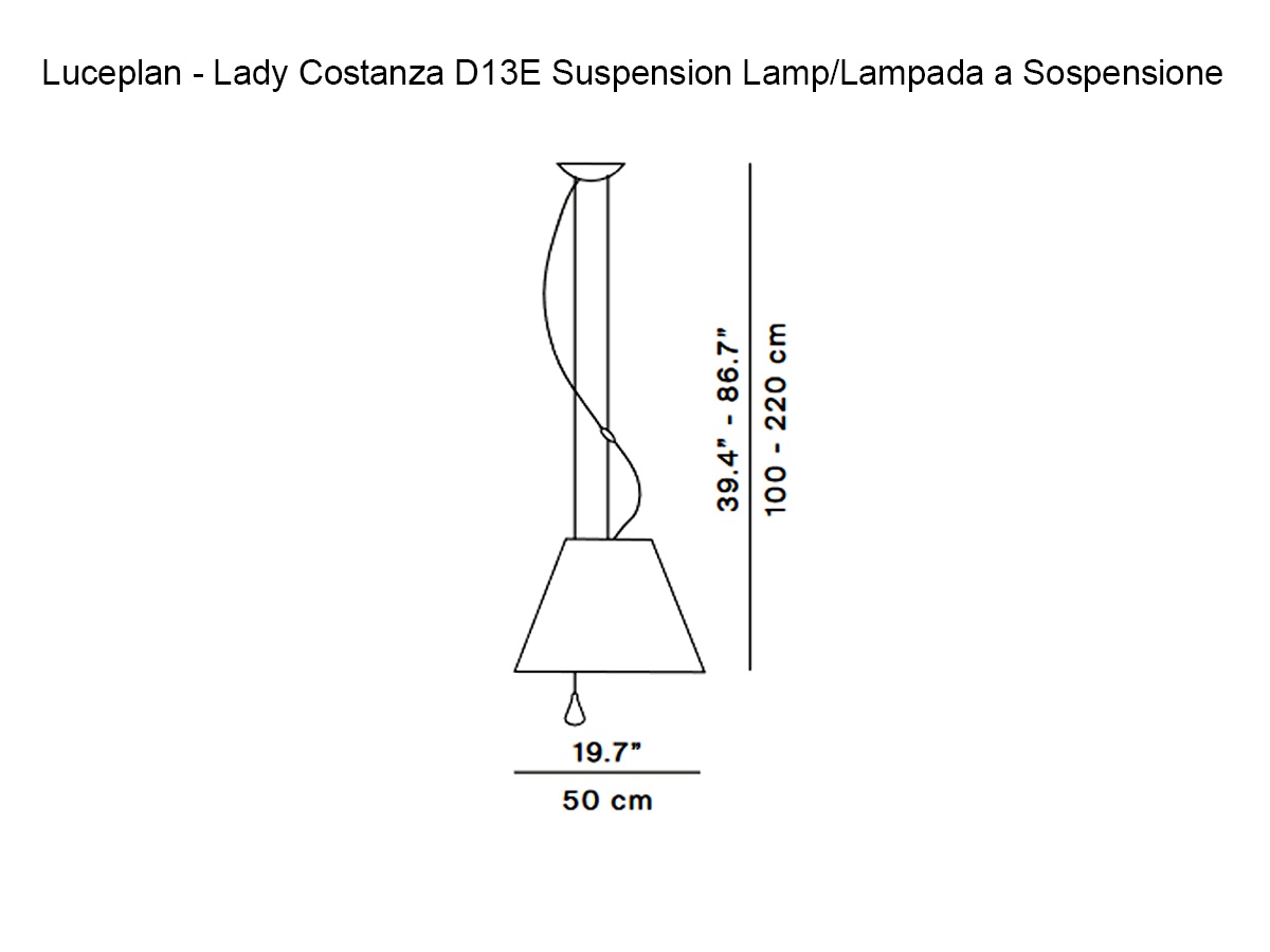 Luceplan Lady Costanza D13e Suspension Lamp