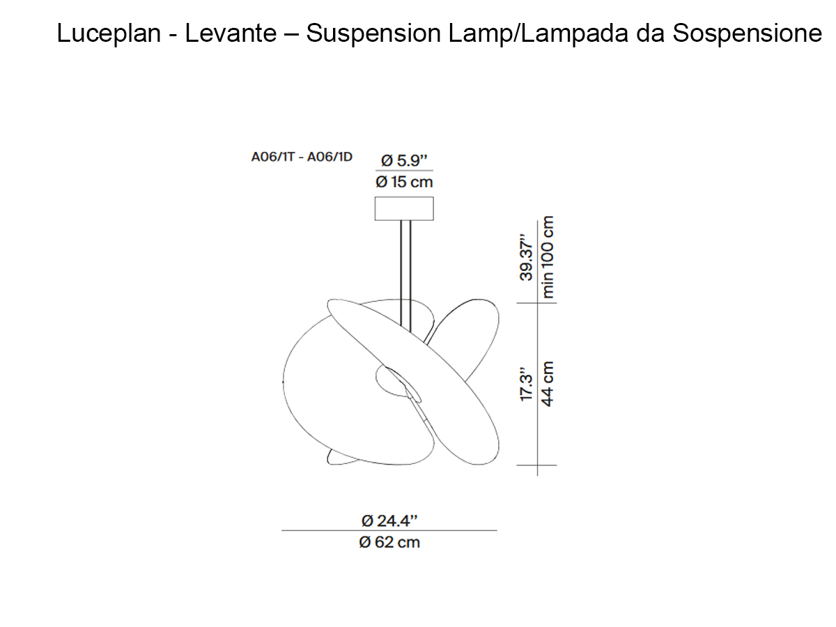 Luceplan Levante O62 Suspension Lamp