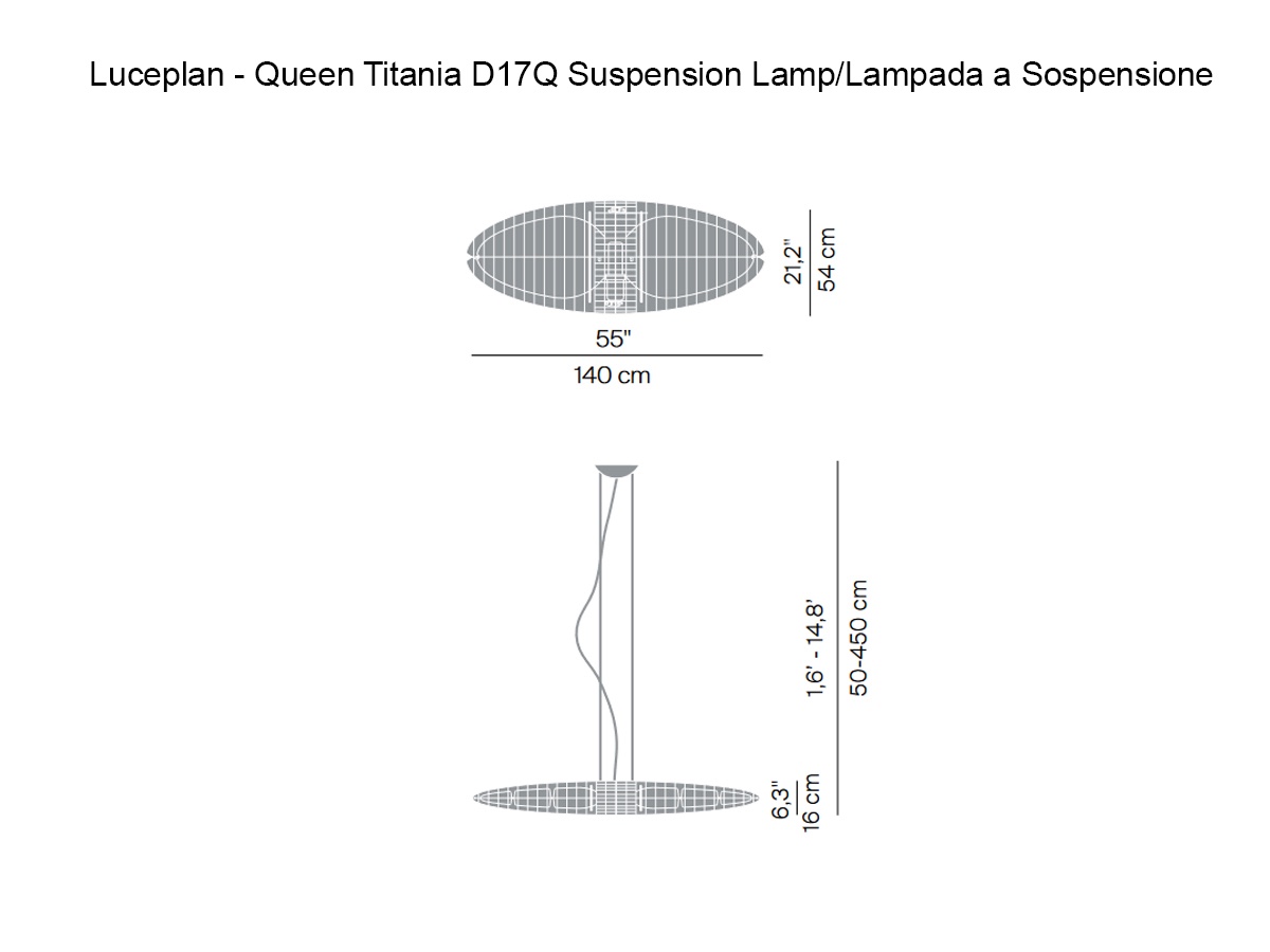 Luceplan Queen Titania D17q Suspension Lamp