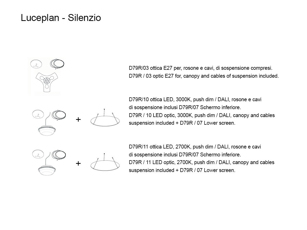 Luceplan Silenzio Suspension Lamp