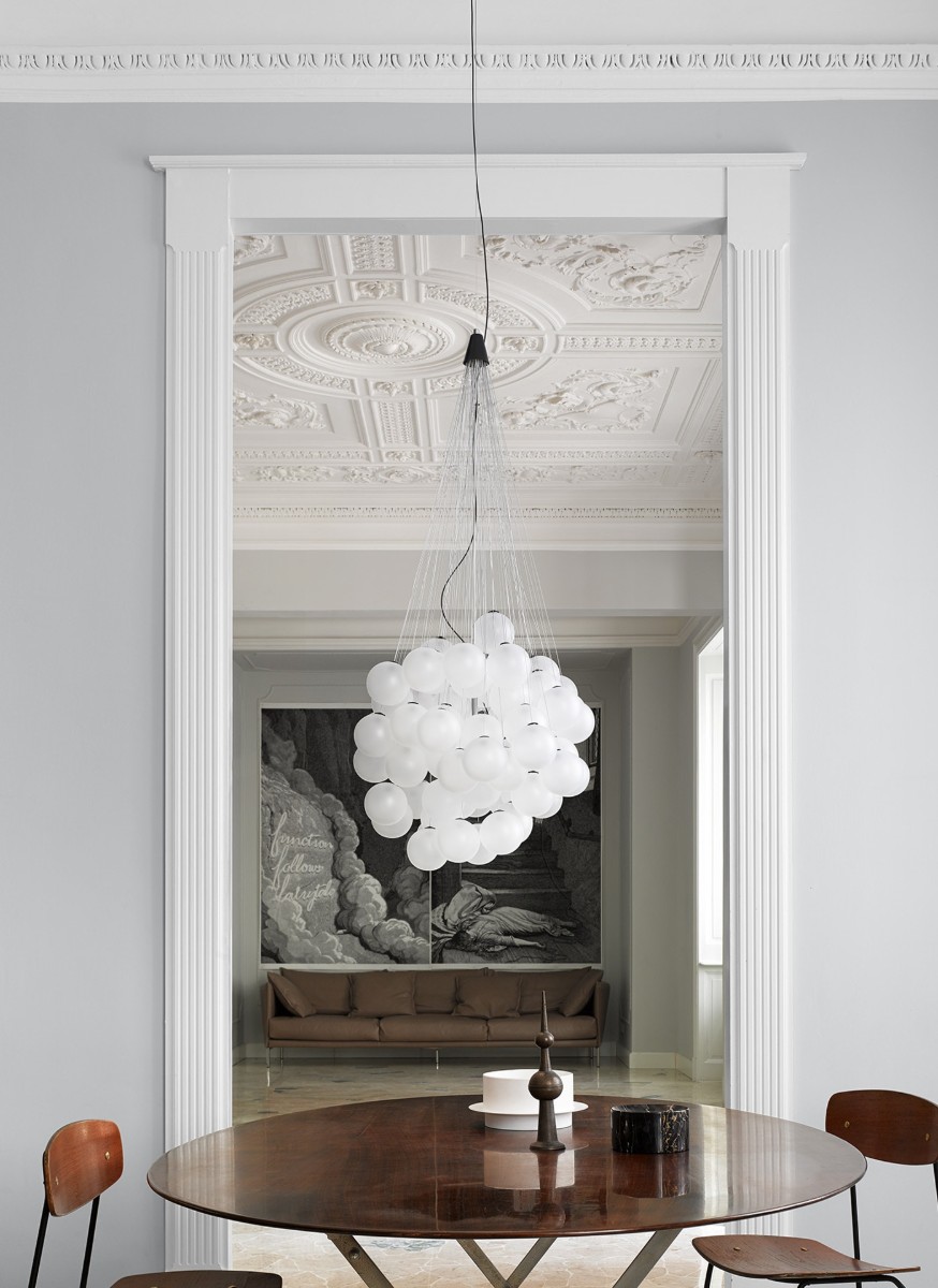 Luceplan Stochastic 72 Suspension Lamp Opal 2700k
