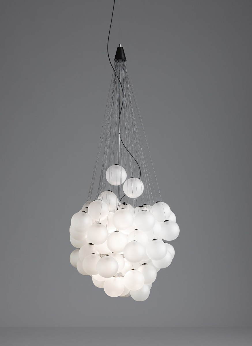 Luceplan Stochastic 72 Suspension Lamp Opal 2700k