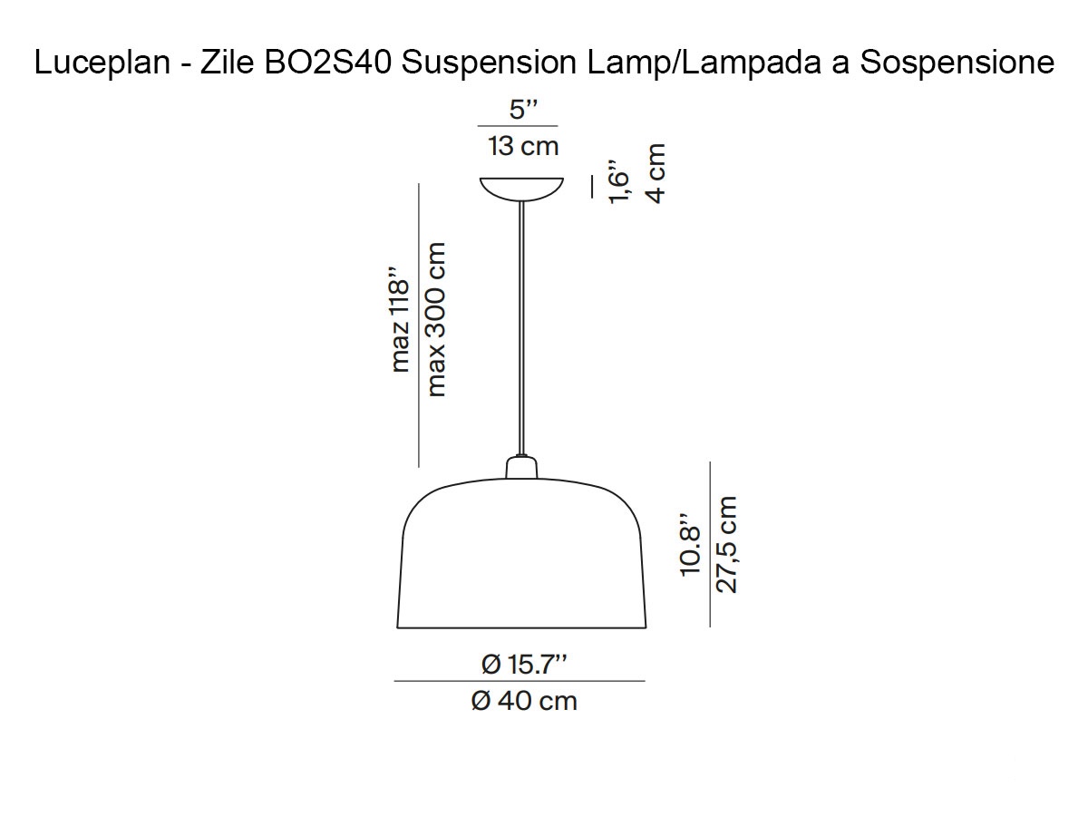Подвесной светильник Luceplan Zile BO2S40