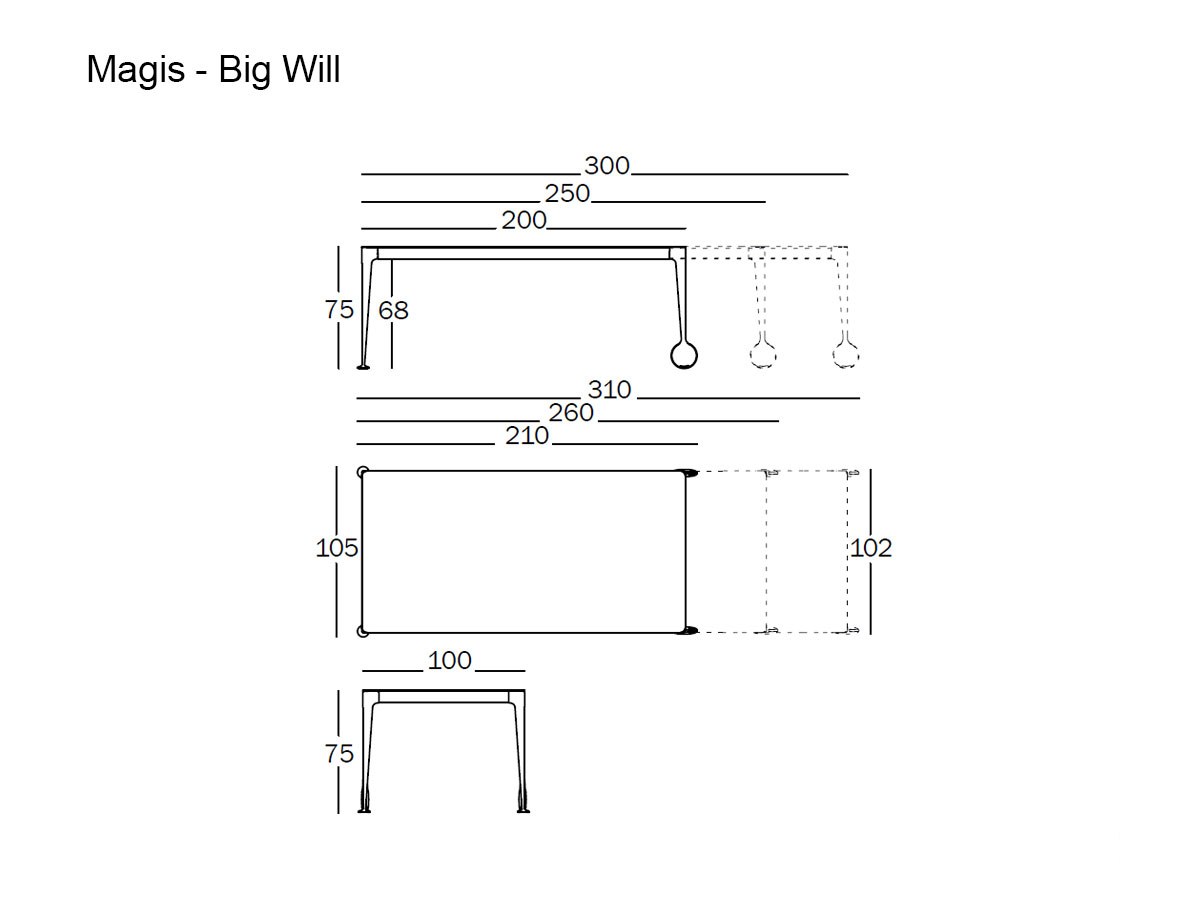 Magis Big Will Extendable Table