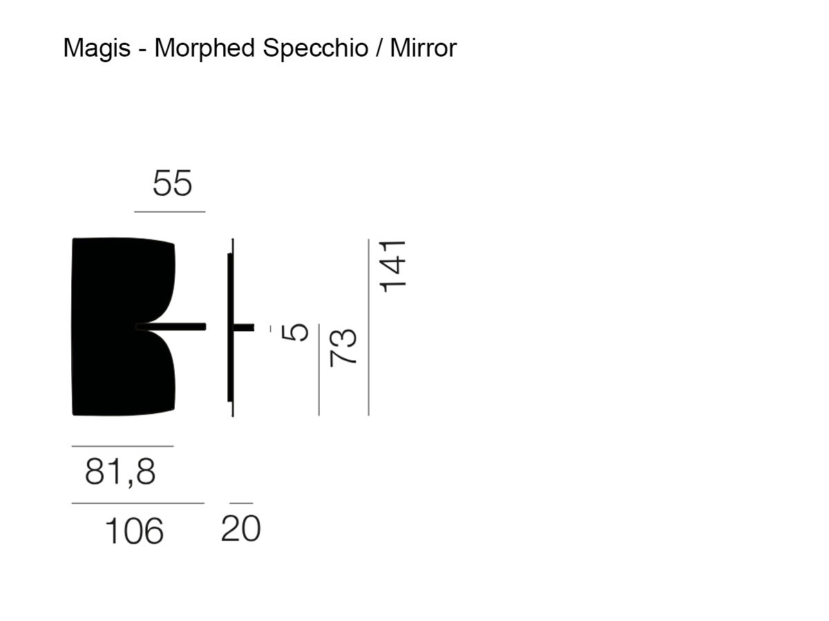 Magis Morphed Mirror With One Shelf