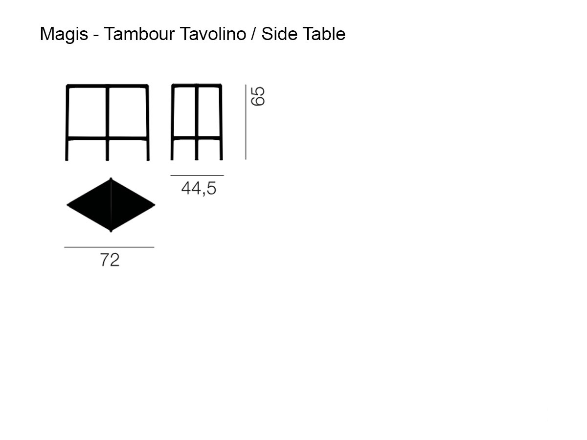 Magis Tambour Outdoor Side Table Rhomboidal